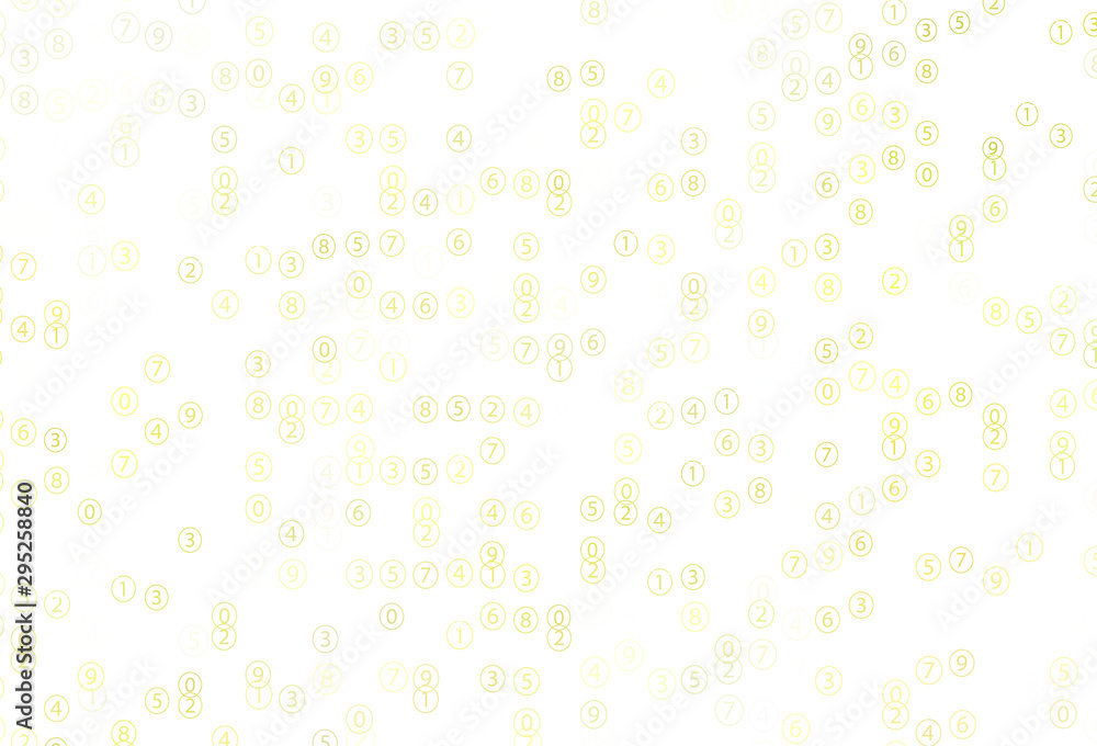 Light Yellow vector texture with mathematic symbols. Light Yellow vector texture with mathematic symbols.