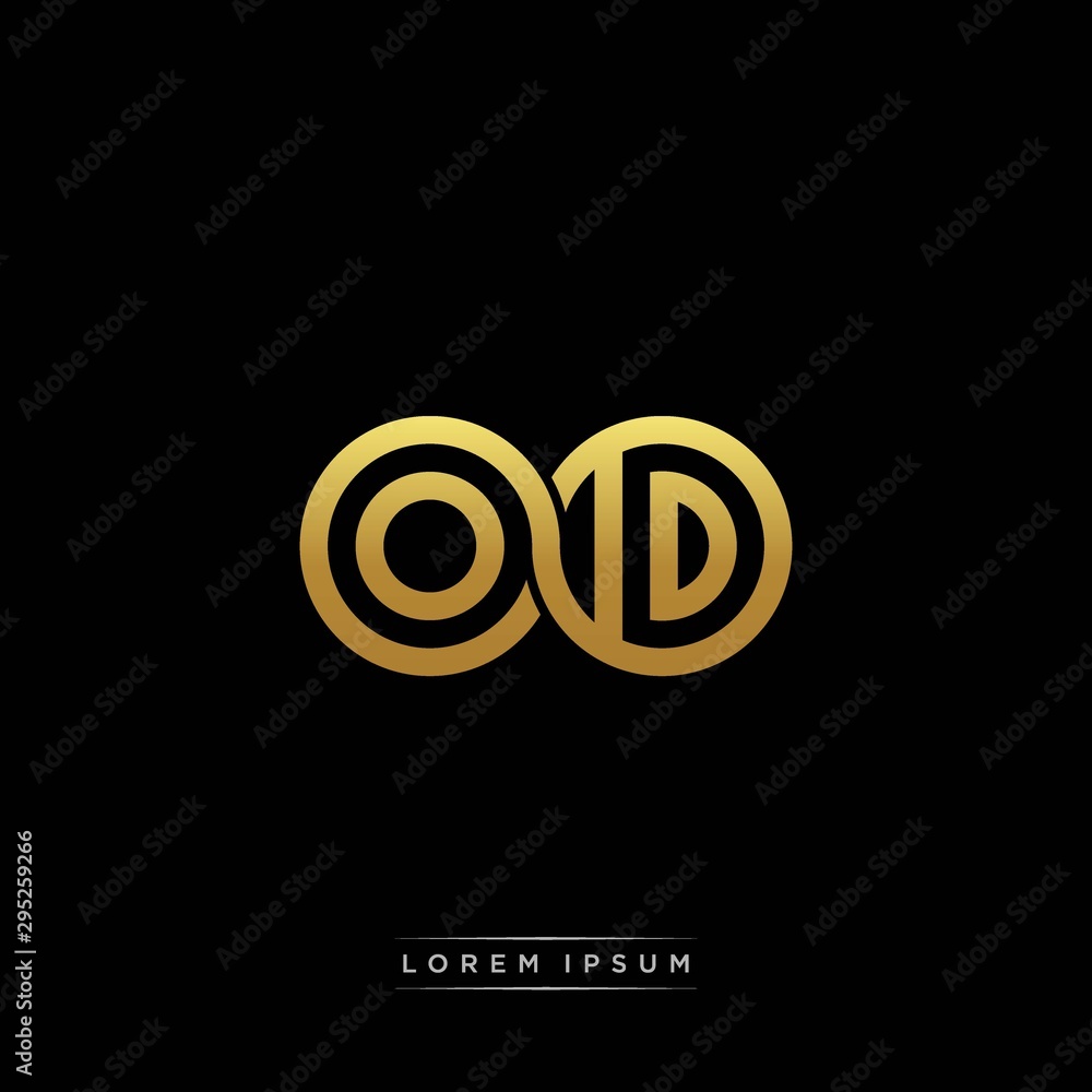 OD initial letter linked circle capital monogram logo modern template silver color version OD initial letter linked circle capital monogram logo modern template silver color version