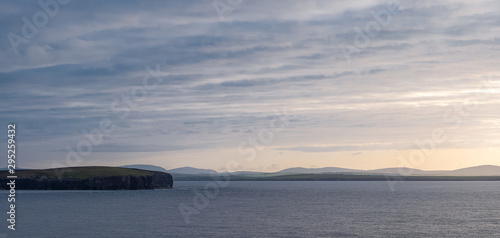 Orkney charming seascape at sunset