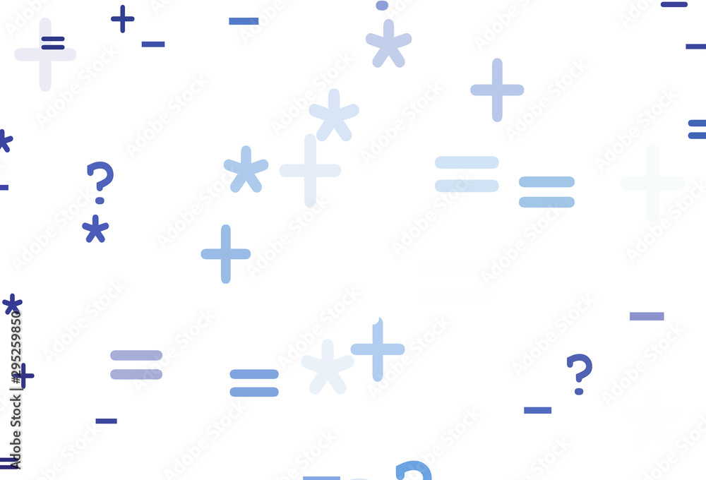 Light Pink, Blue vector layout with algebra elements. Light Pink, Blue vector layout with algebra elements.