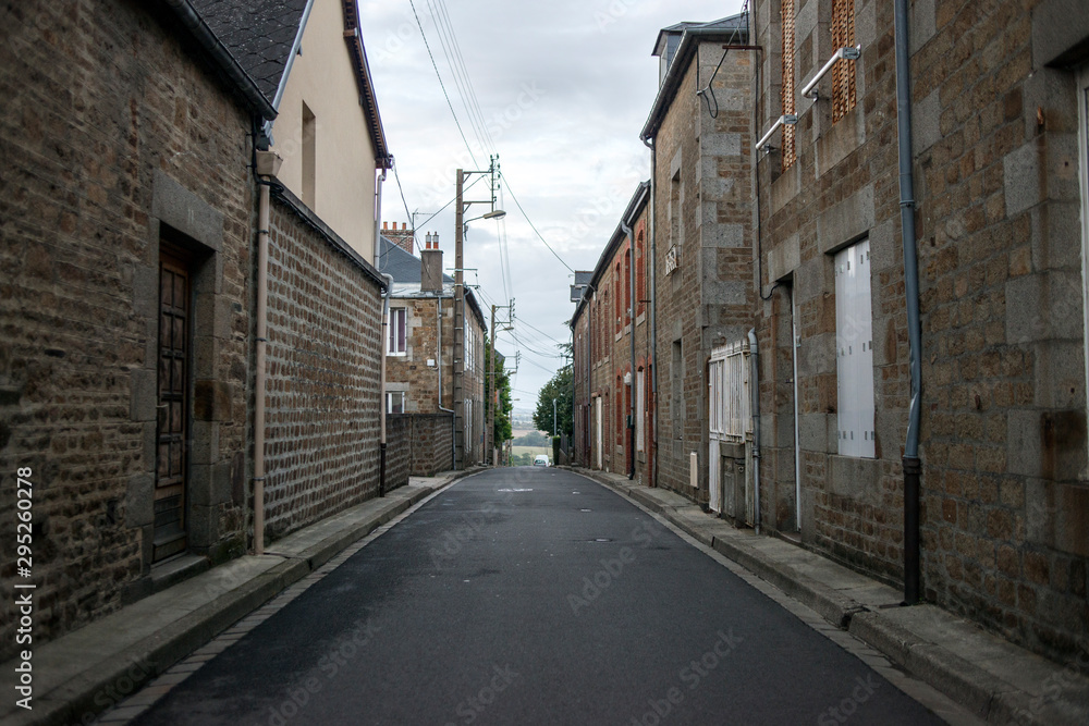 Street in traditional town in France
