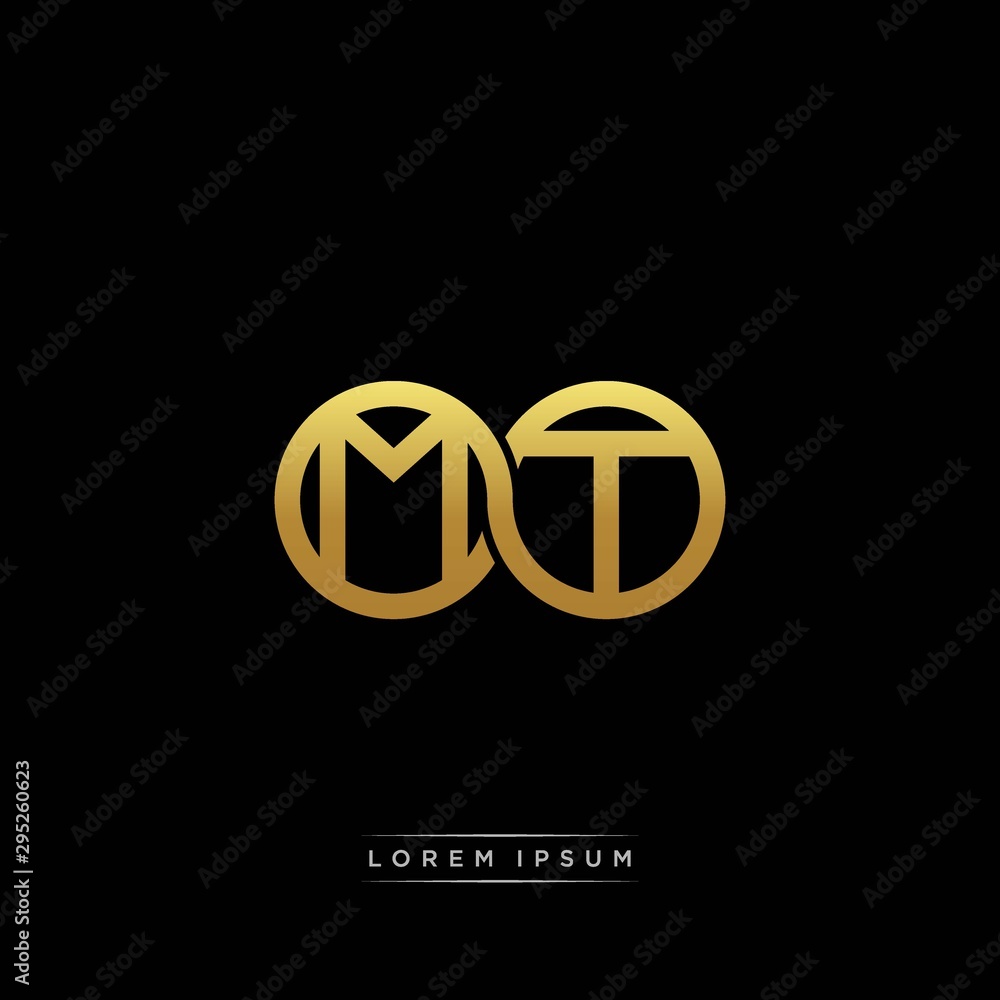 MT initial letter linked circle capital monogram logo modern template silver color version MT initial letter linked circle capital monogram logo modern template silver color version