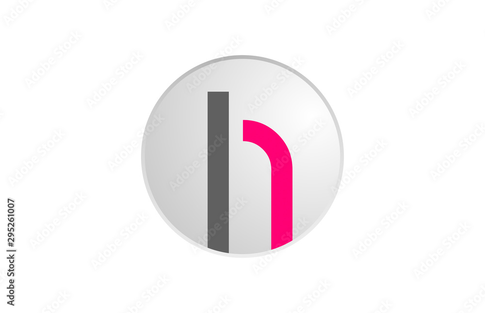 pink and grey alphabet letter h in a circle for logo icon design pink and grey alphabet letter h in a circle for logo icon design