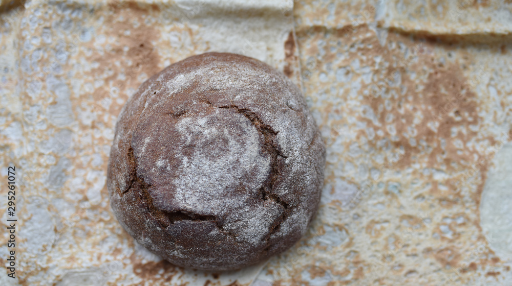 Fototapeta premium rye bread and wheat tortilla