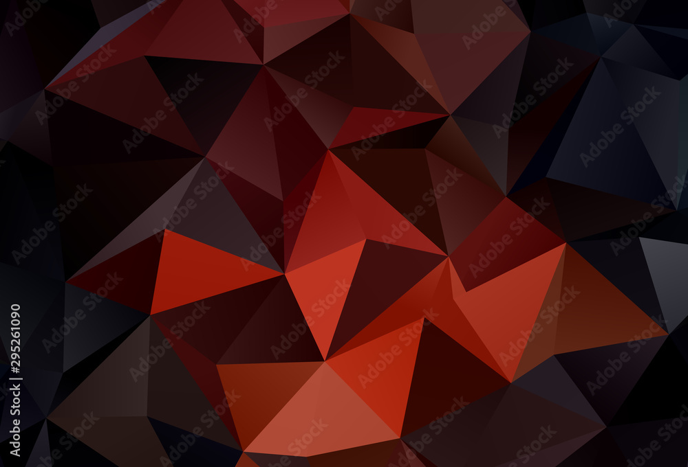 Dark Red vector abstract polygonal template. Dark Red vector abstract polygonal template.
