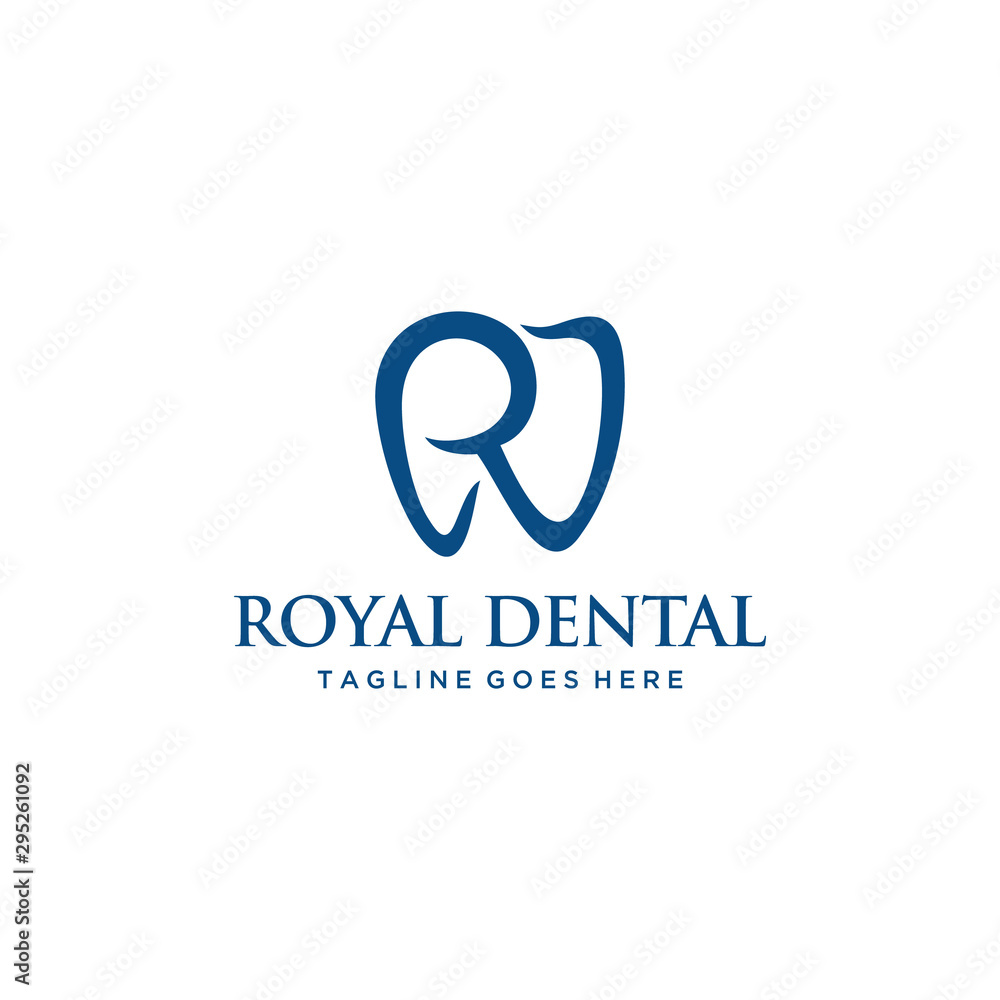 Health Logo design vector template Dental clinic Logotype with R sign
