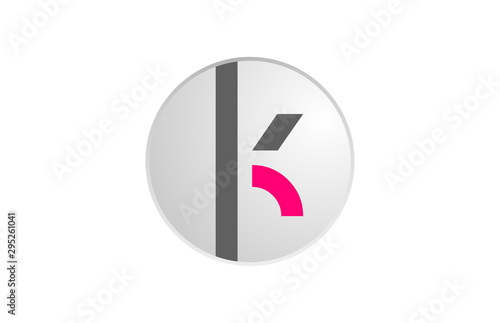 pink and grey alphabet letter k in a circle for logo icon design Free Download pink and grey alphabet letter k in a circle for logo icon design - GFXLoad
