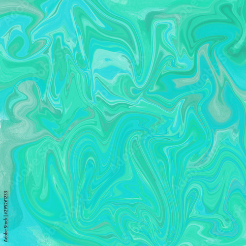 Abstract Stone- Style includes swirls and stains of malachite and turquoise. Very beautiful green paint. Art.