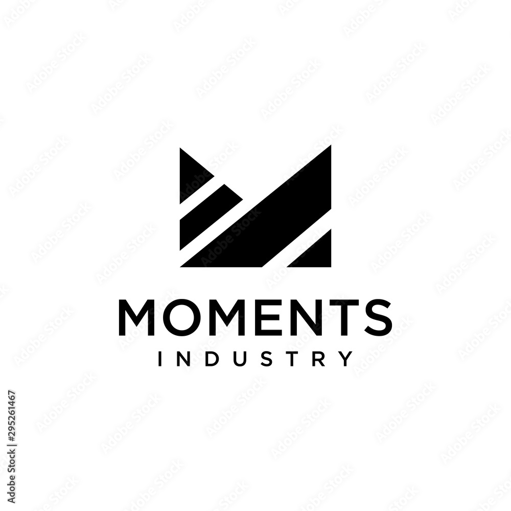 Fototapeta premium Illustration modern M geometric logo design