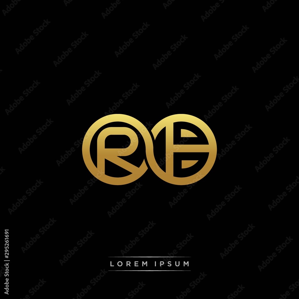 RB initial letter linked circle capital monogram logo modern template silver color version RB initial letter linked circle capital monogram logo modern template silver color version