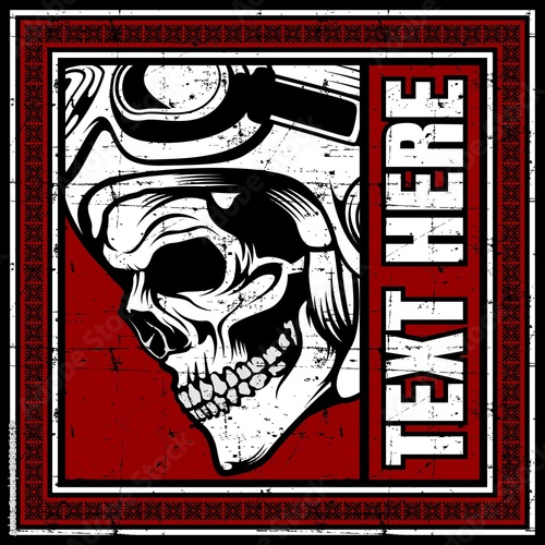 skull helmet hand drawing vector