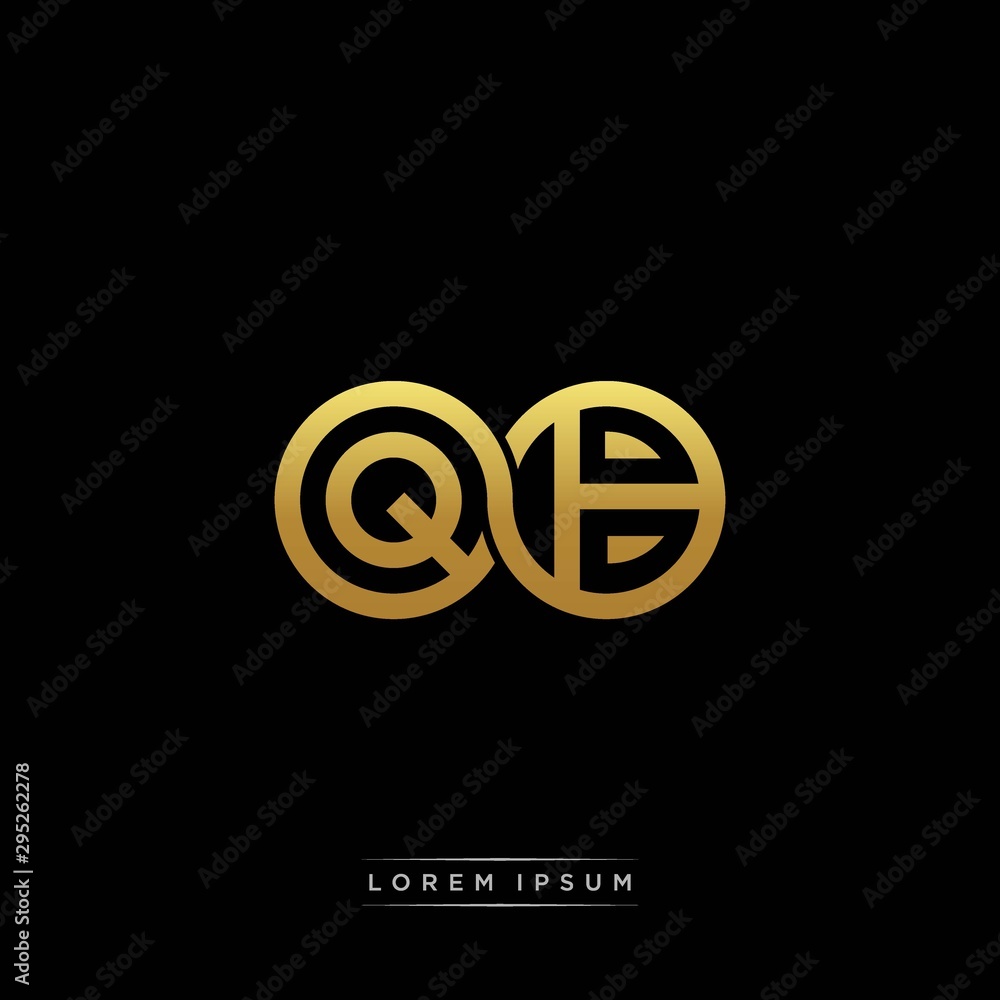 QB initial letter linked circle capital monogram logo modern template silver color version QB initial letter linked circle capital monogram logo modern template silver color version