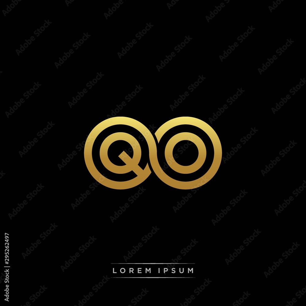 QO initial letter linked circle capital monogram logo modern template silver color version QO initial letter linked circle capital monogram logo modern template silver color version