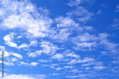 Beautiful blue sky with white clouds