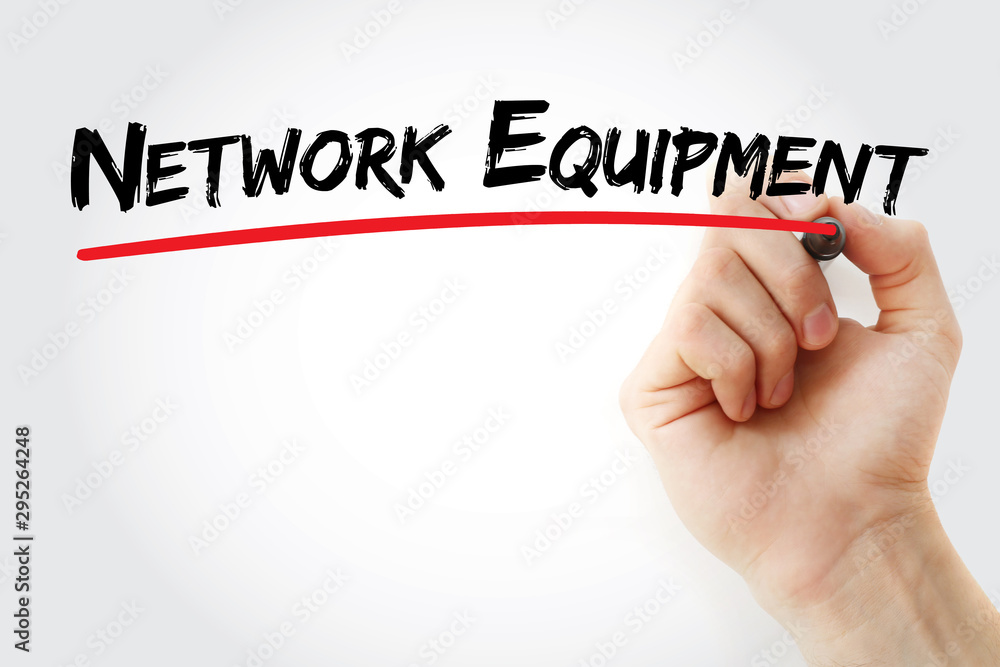 Network Equipment text with marker, concept background Network Equipment text with marker, concept background