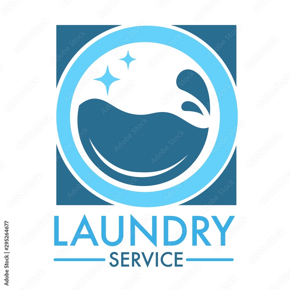 Laundry service logo for professional cleaning company Laundry service logo for professional cleaning company