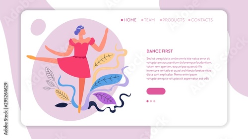 Dance studio and arts academy official website home page template