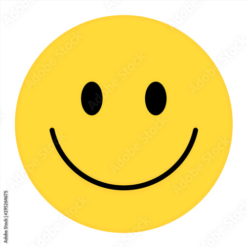Smiley Face. Happy smiley emoji vector yellow. Vector happy circle face. photo