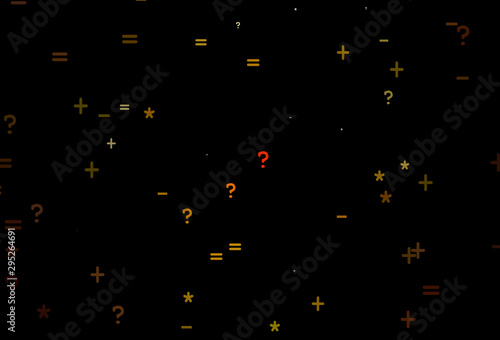Dark Red, Yellow vector layout with algebra elements.