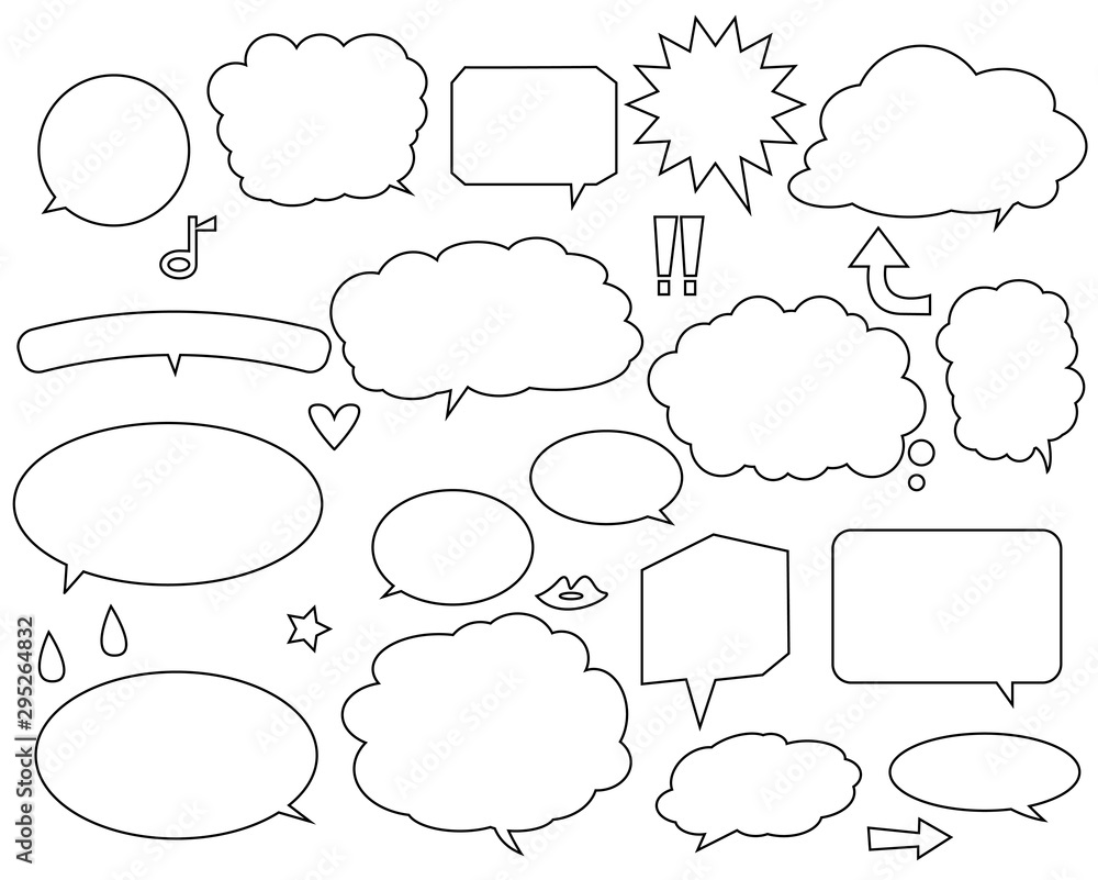 Fototapeta premium ふきだし ベクター セリフ
