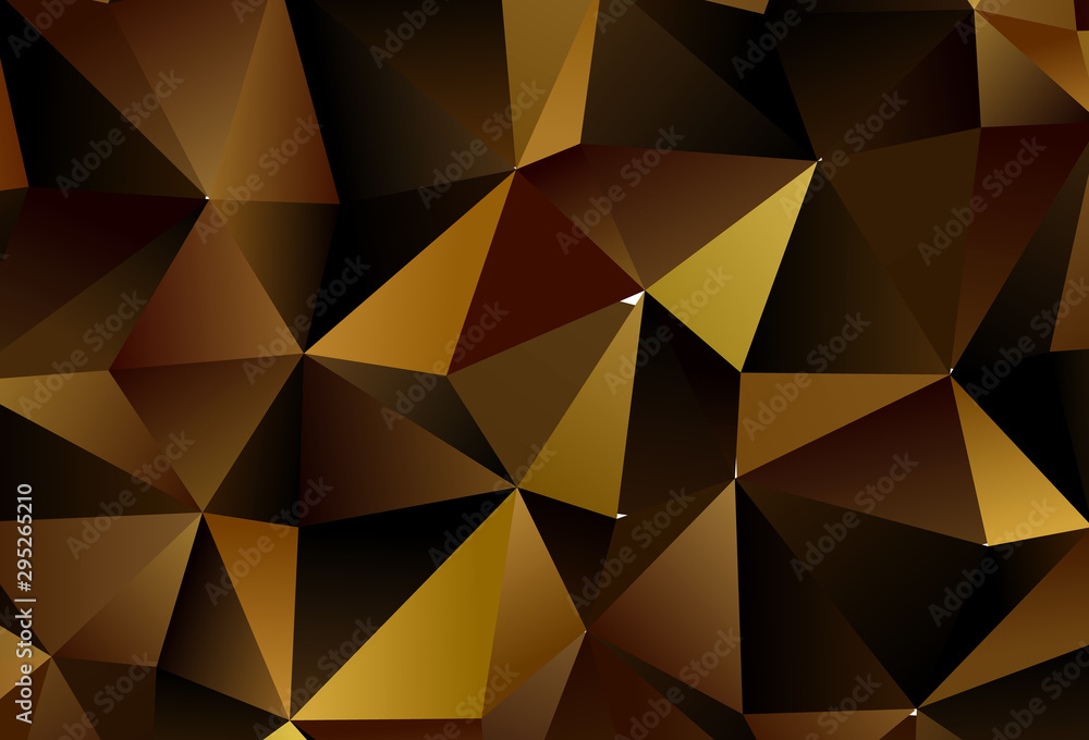 Dark Yellow vector template with crystals, triangles. Dark Yellow vector template with crystals, triangles.