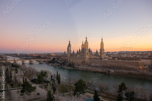 beautiful spanish city at sunset