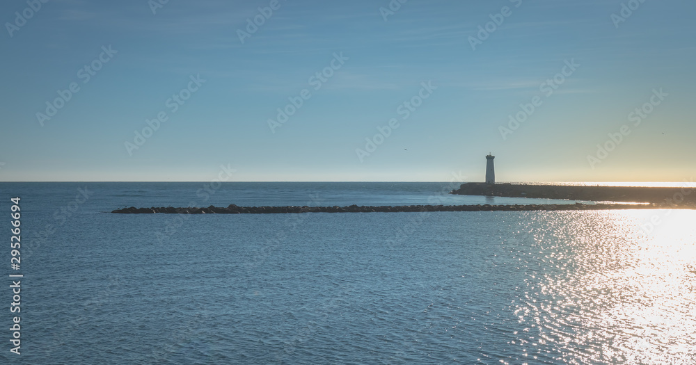 view of the marina exit of Agde, France view of the marina exit of Agde, France