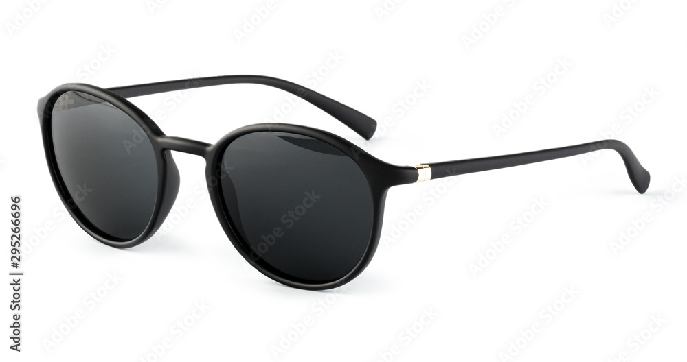 Black sunglass on the white background. Isolated sunglass. Black sunglass on the white background. Isolated sunglass.