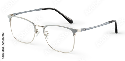 Classic eyeglasses on the white background. Isolated sunglass.