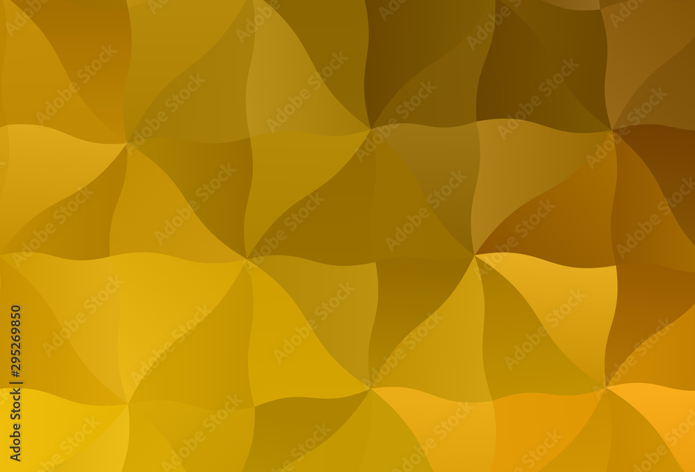 Dark Yellow vector low poly texture.