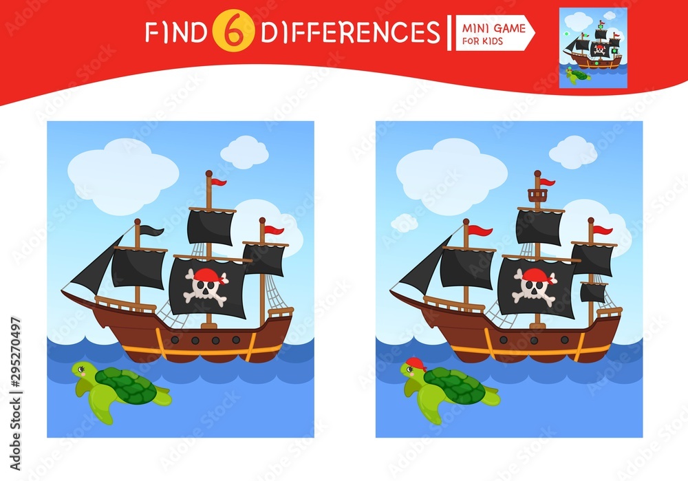 Find differences. Educational game for children. Cartoon vector ...