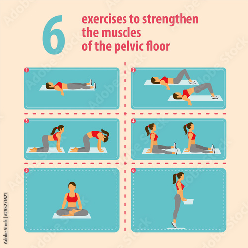Exercises to strengthen the muscles of the pelvic floor.