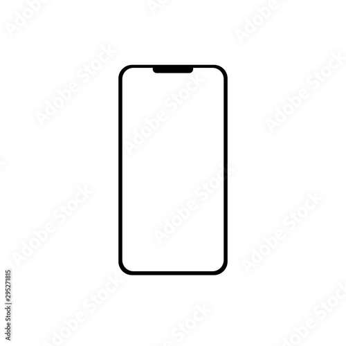 Smartphone template for design, mockup on white background.