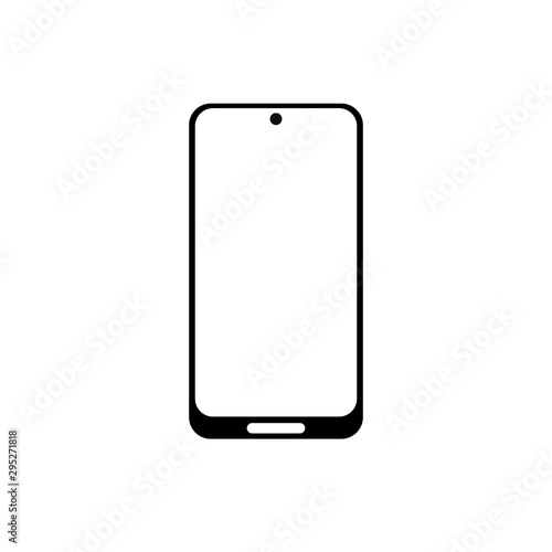 Smartphone template for design, mockup on white background.