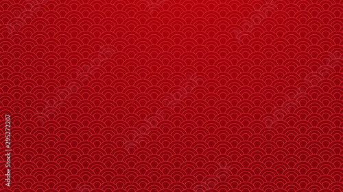 Chinese traditional oriental background. Red clouds ornament pattern on red background .Chinese new year art concept. Chinese style pattern decoration graphic. Vector illustration. 4K size wallpaper