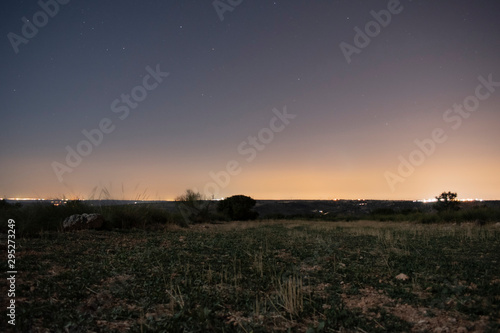 Image of meadow landscape at night time