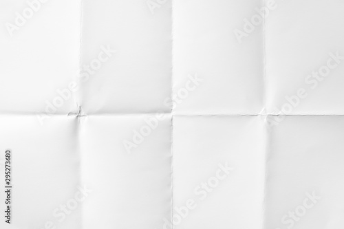 White paper folded in eight, texture background