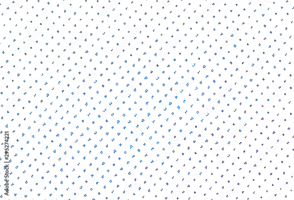 Light Pink, Blue vector backdrop with english symbols. Light Pink, Blue vector backdrop with english symbols.