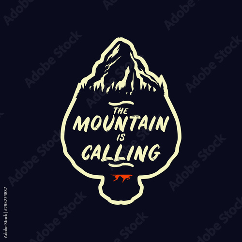 mountain sticker symbol emblem style vector illustration design