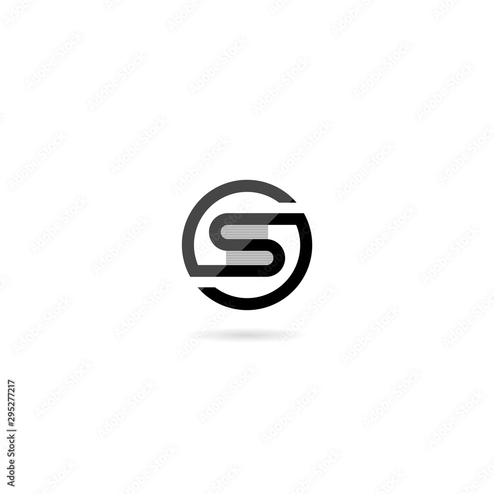 Books logo letter S shape icon isolated on white background Books logo letter S shape icon isolated on white background