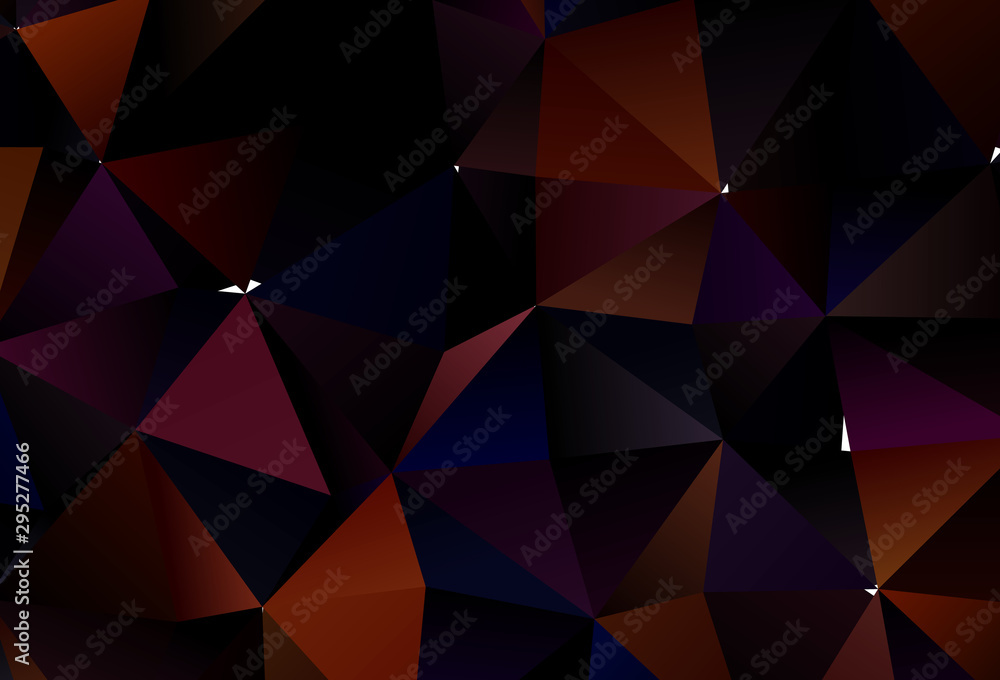 Obraz premium Dark Red vector pattern with polygonal style.