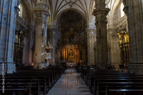 Interior of ancient gothic cathedral in Spain