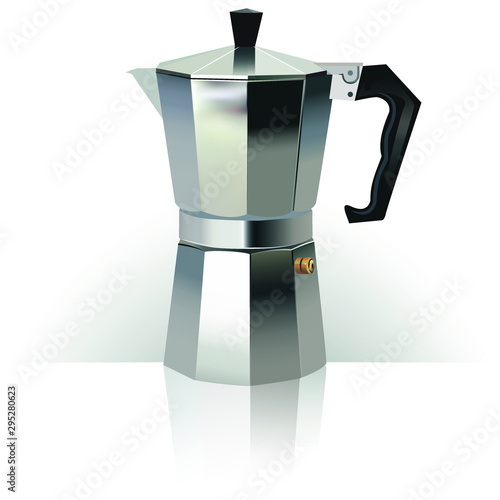 Coffee maker realistic artwork