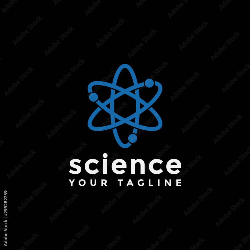 Atom Science Lab Logo Design Template