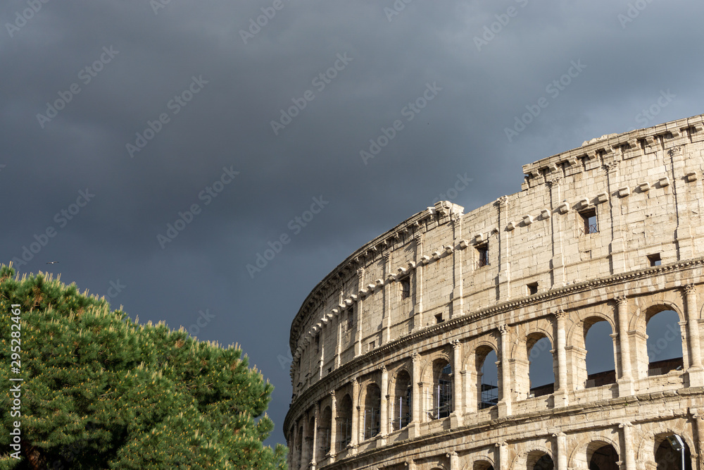Colosseum on a stormy day 