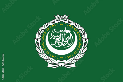 Arab League flag, official colors and proportion correctly. Arab League flag. Vector illustration. EPS10. Arab League flag vector icon, simple, flat design for web or mobile app. photo