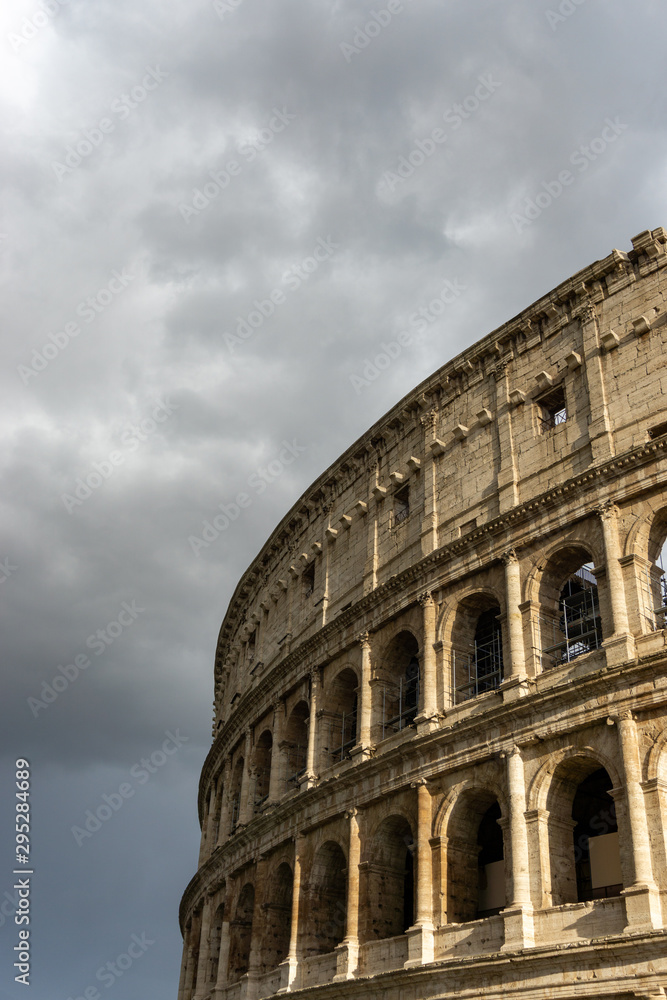 Colosseum on a stormy day 