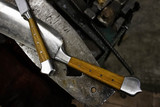 Domestic forged knives are made by hand-with texture and natural treatment