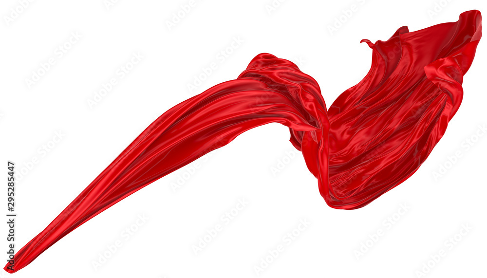 Abstract background of red wavy silk or satin. 3d rendering image. Abstract background of red wavy silk or satin. 3d rendering image.