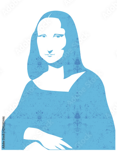 Leonardo da Vinci's Mona Lisa portrait vector illustration